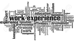 Work experience words