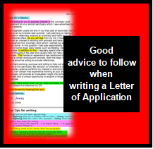 Good advice   letter of application