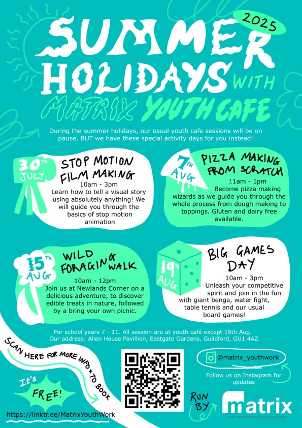 Summer holiday activities poster